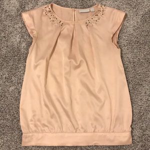 Light pink embellished top x-small